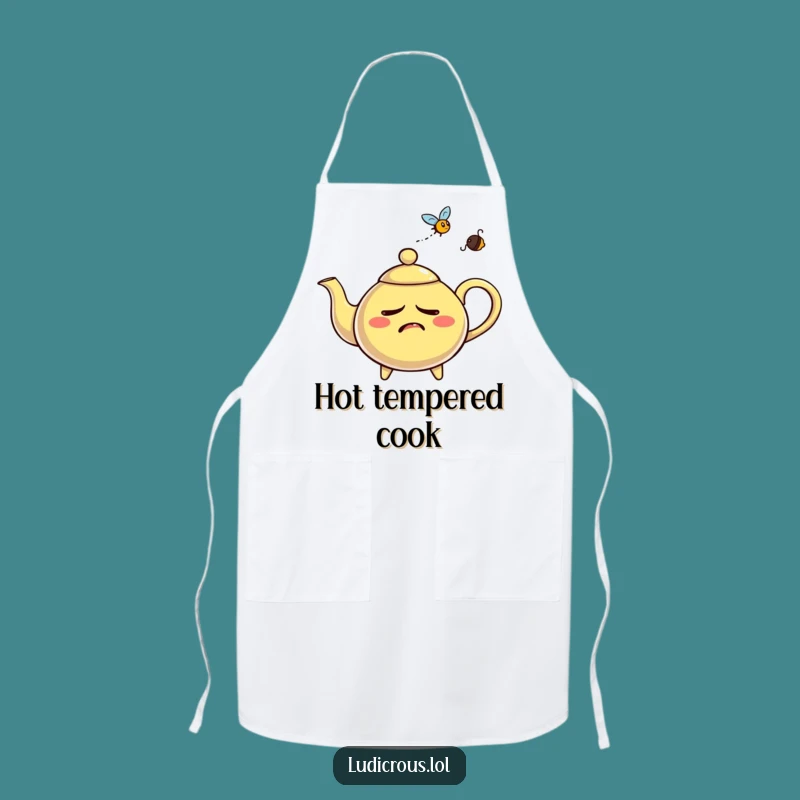 Funny Nervous Teapot Apron - Cook with Steamy Humor!