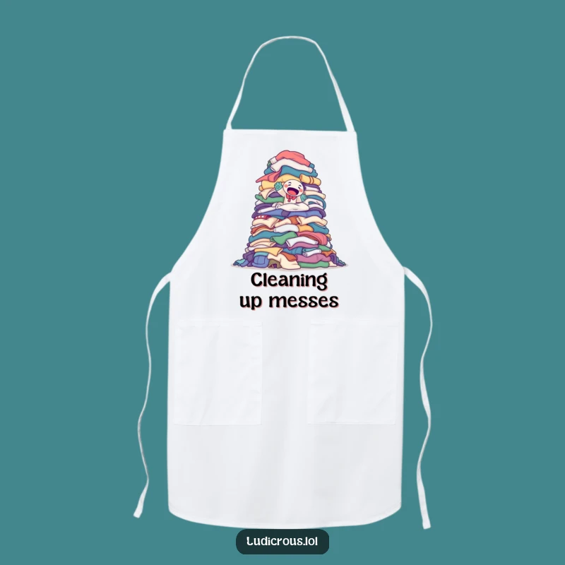 Funny Sock Puppet Apron - Conquer Laundry with Determined Style
