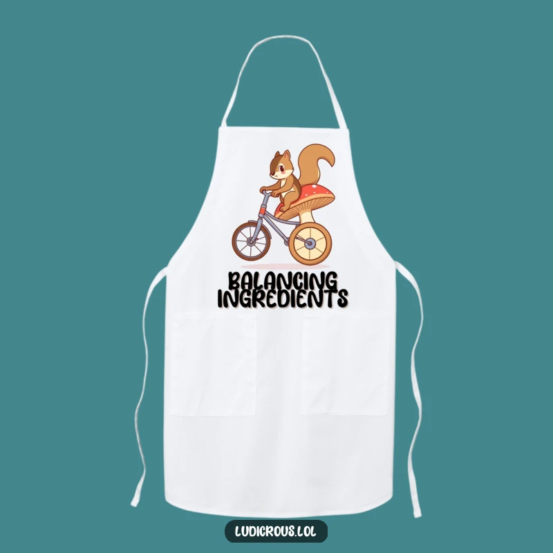 Funny Squirrel Mushroom Apron - Bewildered Chef's Rider Wear