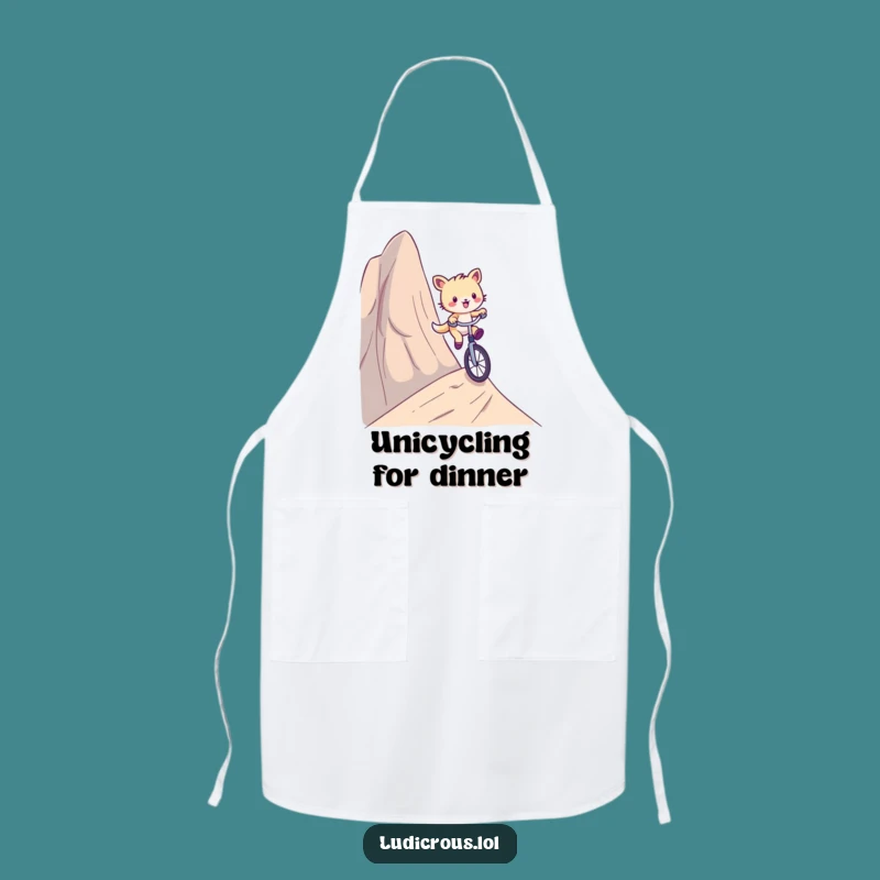 Funny Unicycle Critter Apron: Kitchen Adventure Wear, Ideal Funny Gift