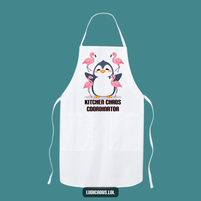 Funny Penguin Juggling Apron: Cook Up a Storm of Laughter
