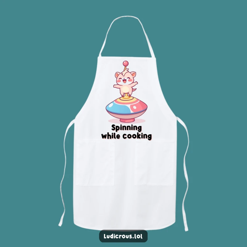 Funny Spinning Top Creature Apron: Kitchen Balance Wear, Ideal Funny Gift