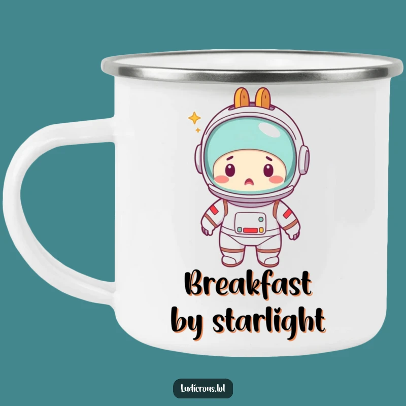 Funny Astronaut Camping Mug: Toaster Head Mishap, Hilarious Outdoor Gift