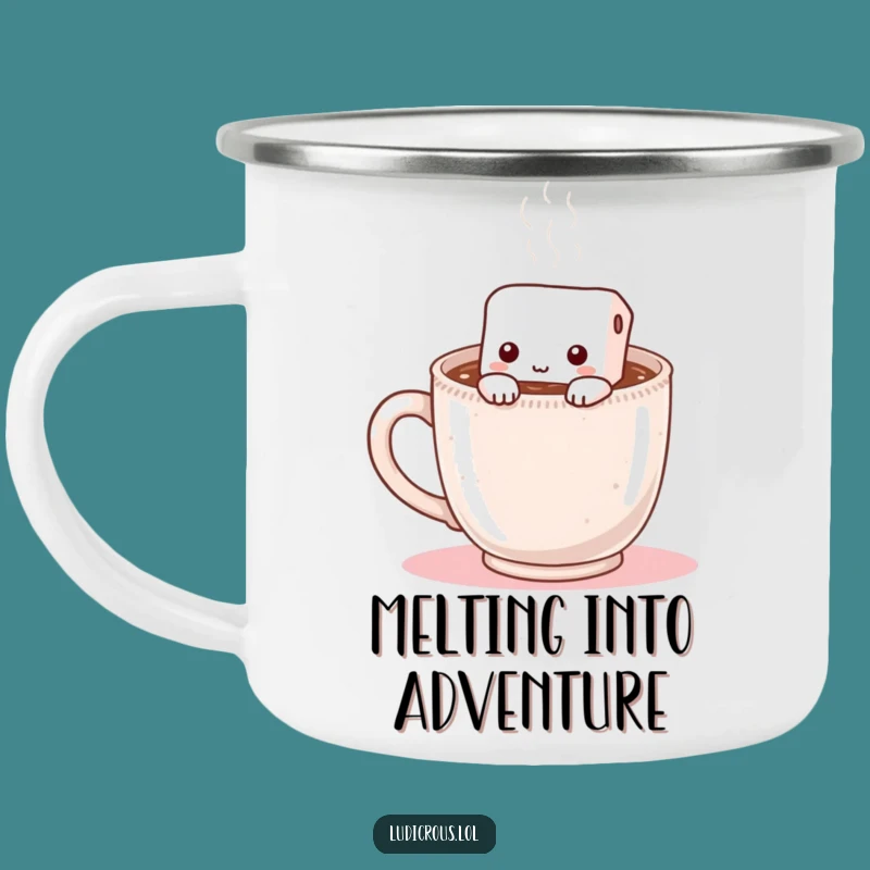 Funny Marshmallow Hot Chocolate Camping Mug: Cozy Campfire Companion, Gift