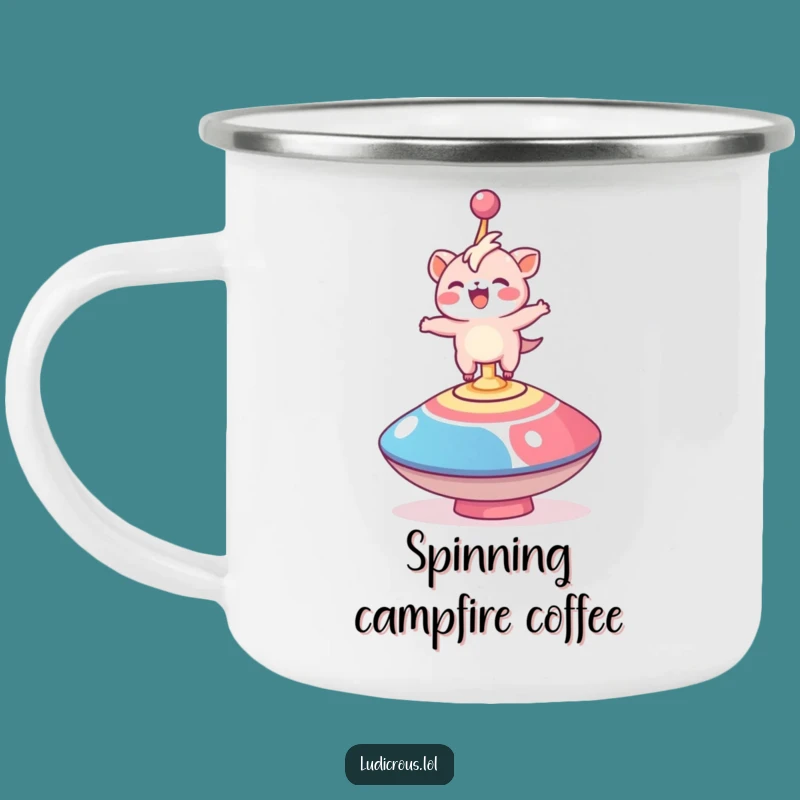 Funny Spinning Top Creature Camping Mug: Durable Cup, Great Funny Gift