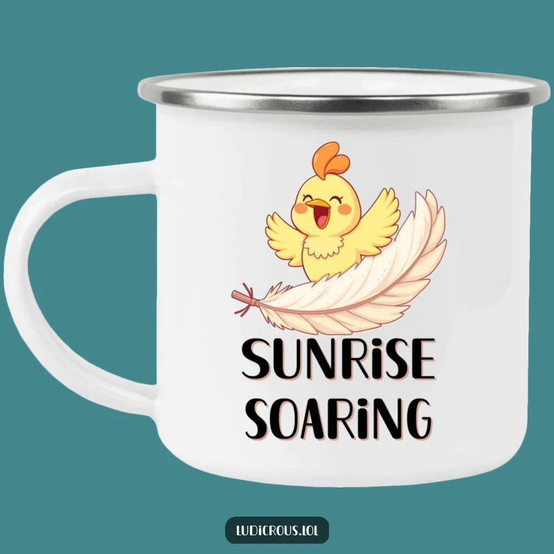 Funny Rubber Chicken Camping Mug: Adventure & Laughs, Perfect Outdoor Funny Gift