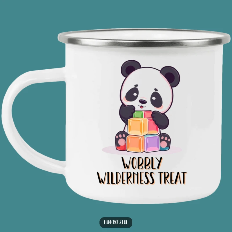 Funny Panda Jell-O Camping Mug: Outdoor Dessert Builder's Delight