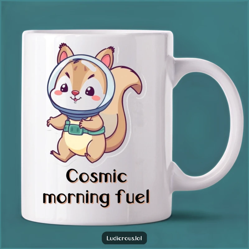 Funny Squirrel Astronaut Mug - Cosmic Nutty Adventure Gift!