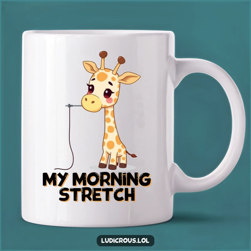 Funny Giraffe Needle Threading Mug: Wobbly Neck Attempt - Hilarious Gift