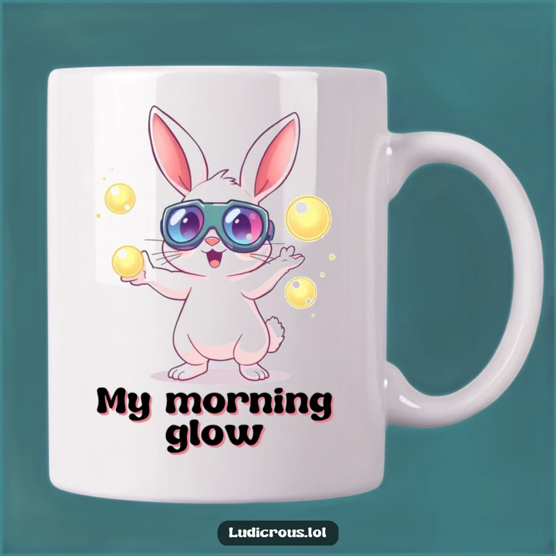 Funny Rabbit Goggle Juggler Mug - Hilarious Sci-Fi Gift for Enthusiasts