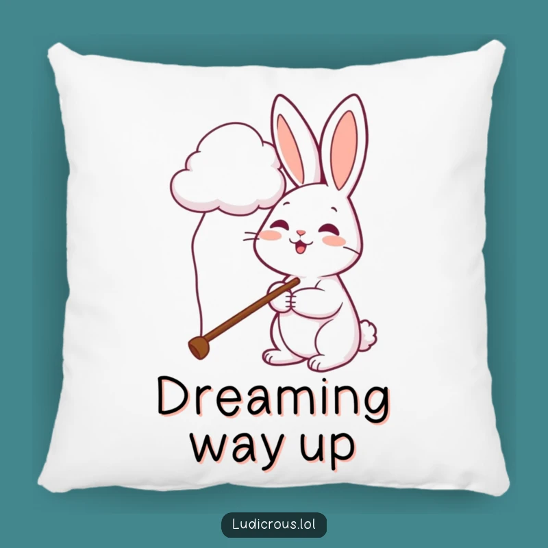 Comfy Funny Rabbit Pillow - Whimsical Cloud Petting Cushion Gift!