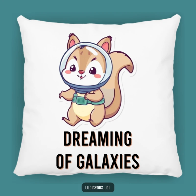 Comfy Funny Squirrel Pillow - Cosmic Floating Cushion Gift!