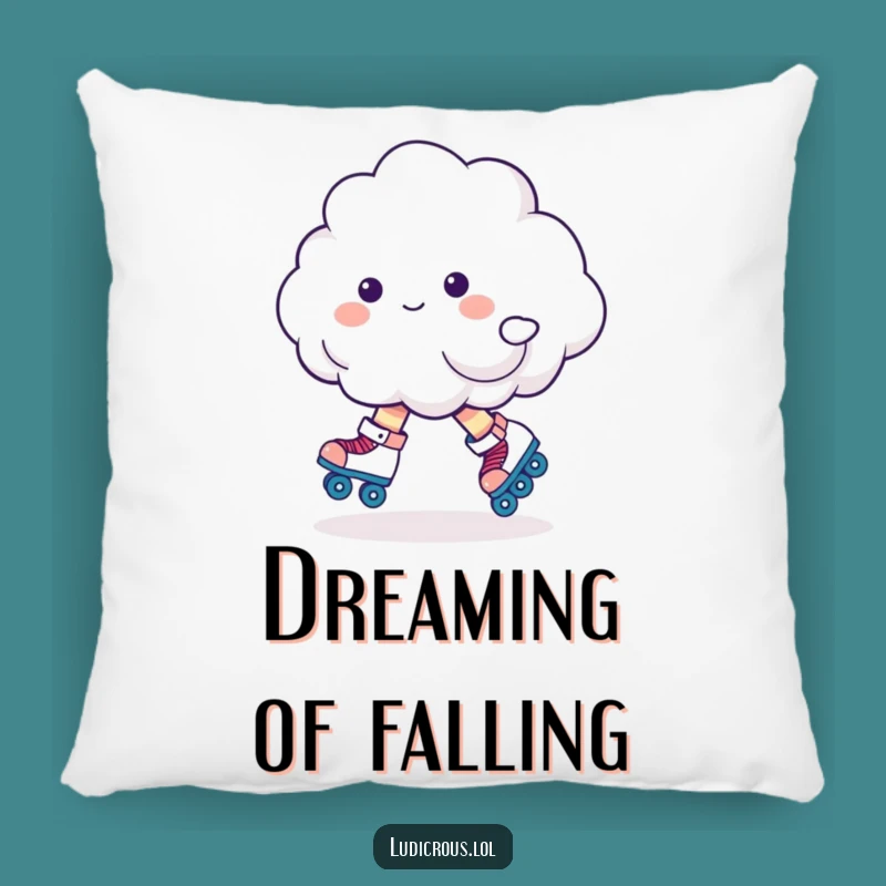 Funny Cloud Roller Skates Pillow: Snuggle Up with Hilarious Wobbling Comfort!
