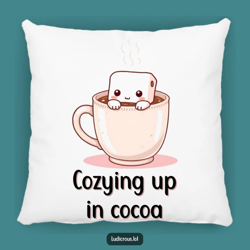 Funny Marshmallow Hot Chocolate Pillow: Cozy Comfort, Adorable Gift