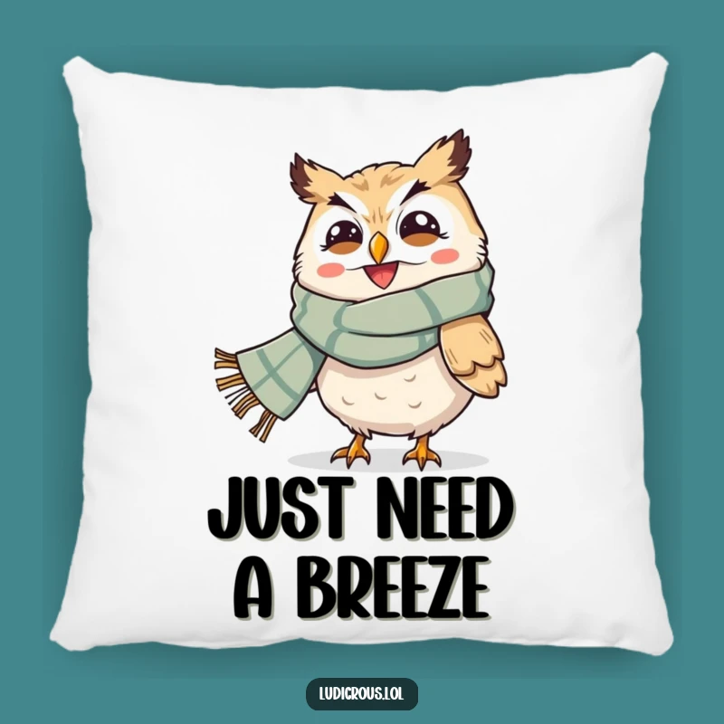 Funny Owl Windblown Pillow: Cozy Comfort with a Dramatic Twist