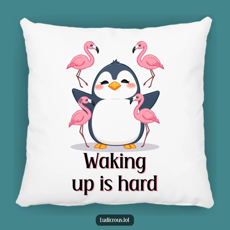 Funny Penguin Juggling Pillow: Plush Comfort with Comedic Flair