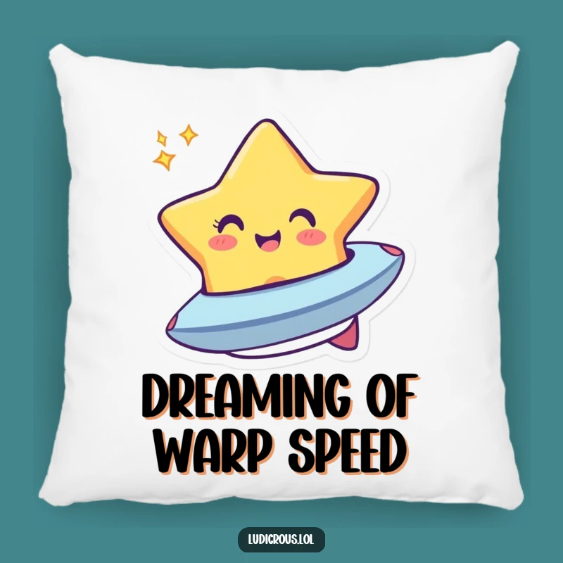 Funny Star Spaceship Pillow: Cozy Celestial Comfort, Great Gift