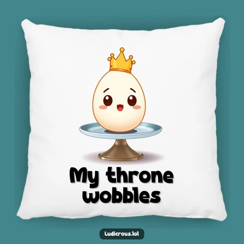 Funny Surprised Egg Pillow - Snuggle Up with Regal Wobble Comfort