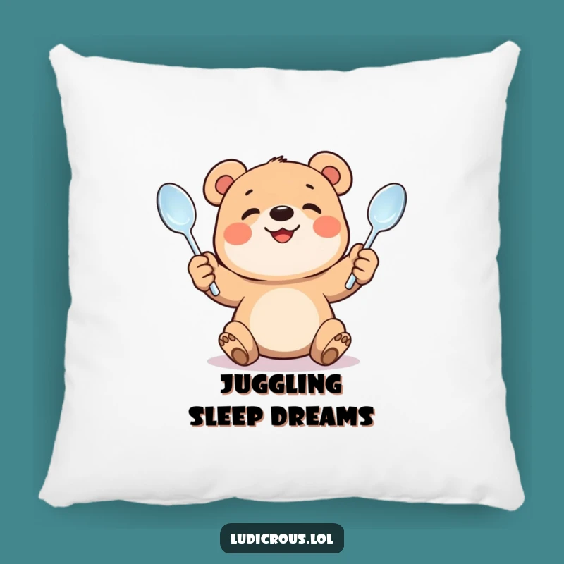 Funny Bear Cub Juggling Pillow - Cozy Comfort with Comical Effort, Super Funny Gift