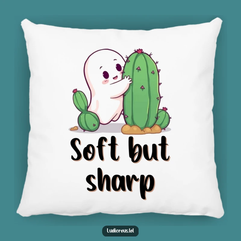 Funny Ghost Cactus Hug Pillow: Snuggle Up with This Hilarious and Comfy Comfort!