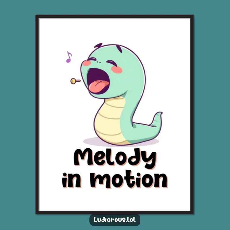 Funny Opera Worm Digital Print - Instant Musical Fun Funny Gift