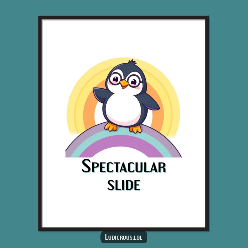Funny Penguin Monocle Digital Art: Instant Elegant Decor, Perfect Gift Download!