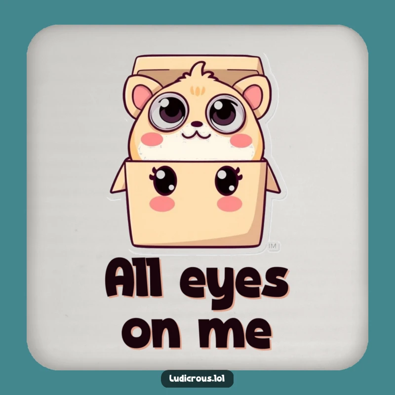 Funny Creature Drink Coaster: Many Eyes Peeking, Hilarious Protector Gift