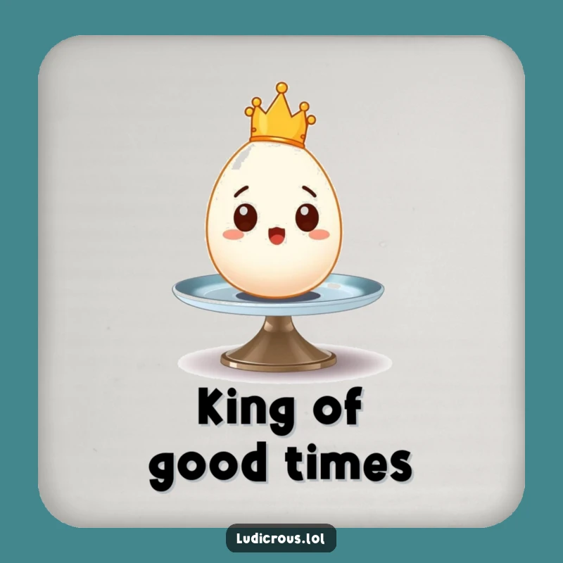 Funny Surprised Egg Coasters - Protect Tables with Regal Wobble Charm