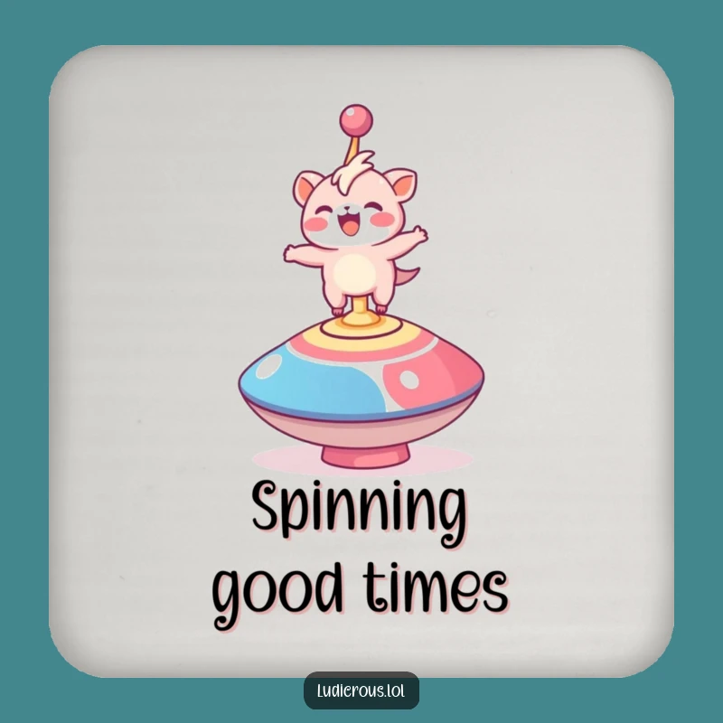 Funny Spinning Top Creature Coaster: Protect Surfaces with Balance, Perfect Funny Gift