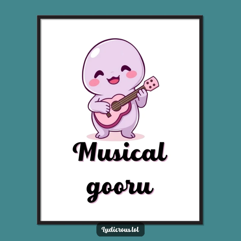 Funny Slime Ukulele Poster: Joyful Art for a Hilarious Space - Gift!