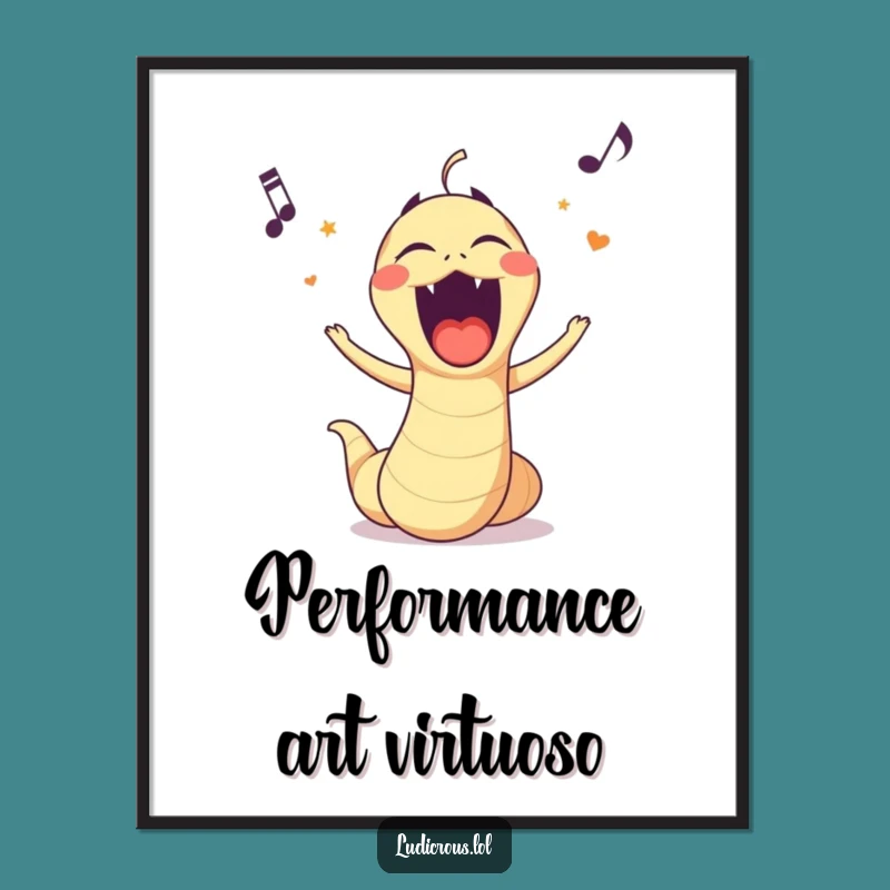Funny Opera Worm Poster: Hilarious Wall Art for a Comical, Dramatic Touch!