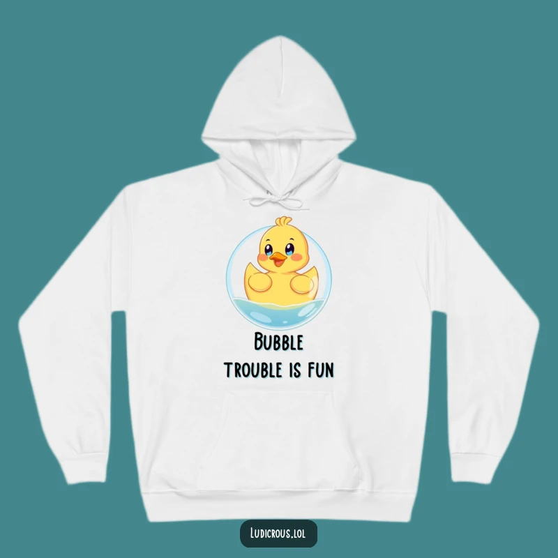 Funny Rubber Ducky Hoodie - Cozy Up with Bubble Float Vibes