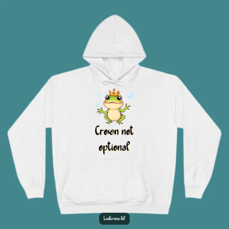 Funny Hoodie - Frog King Juggling Bubbles - Cozy Royal Humor Gift!