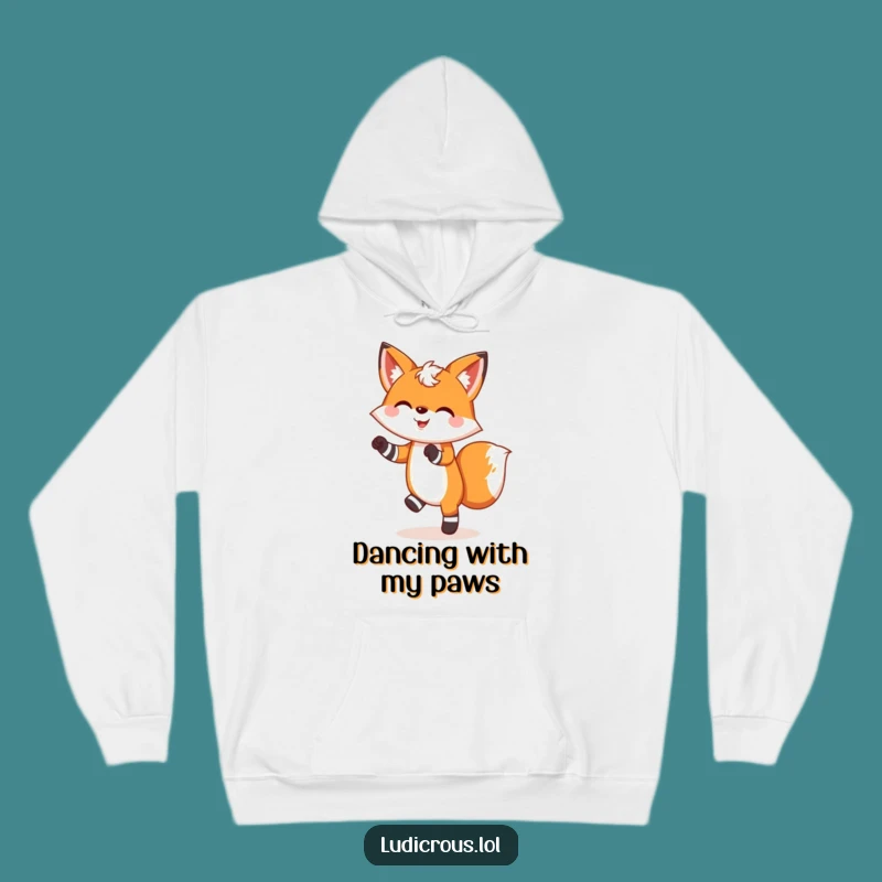 Funny Cheerful Fox Dancing Hoodie: Cozy Moves for a Hilarious Gift