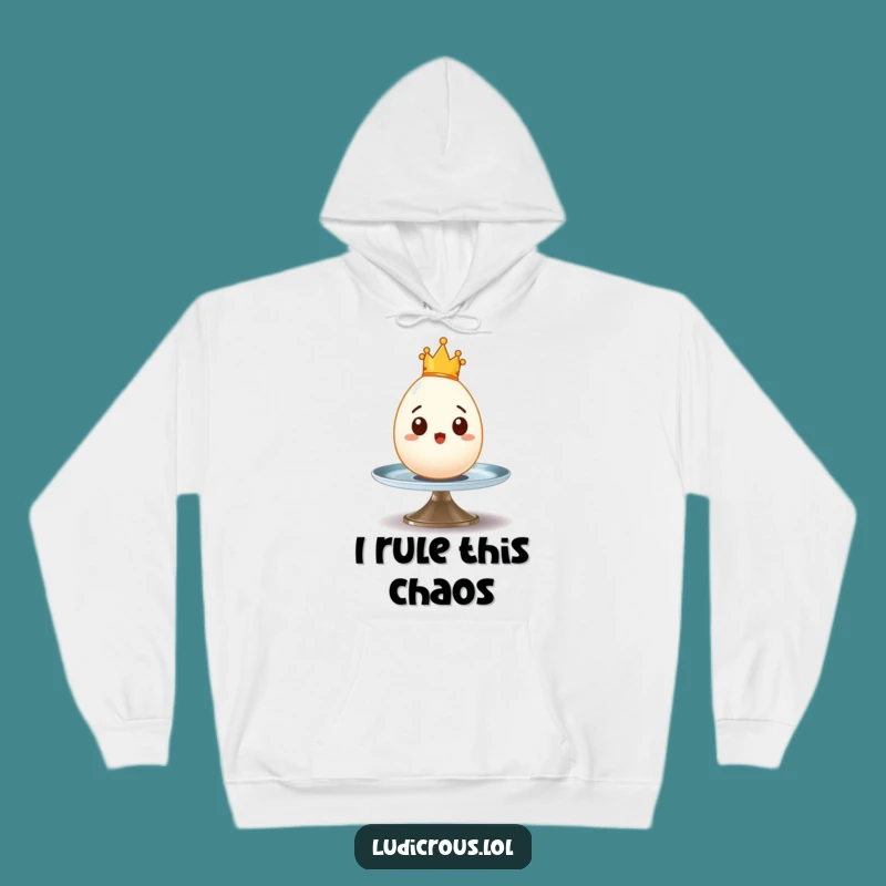Funny Surprised Egg Hoodie - Cozy Up with Royal Wobble Comfort