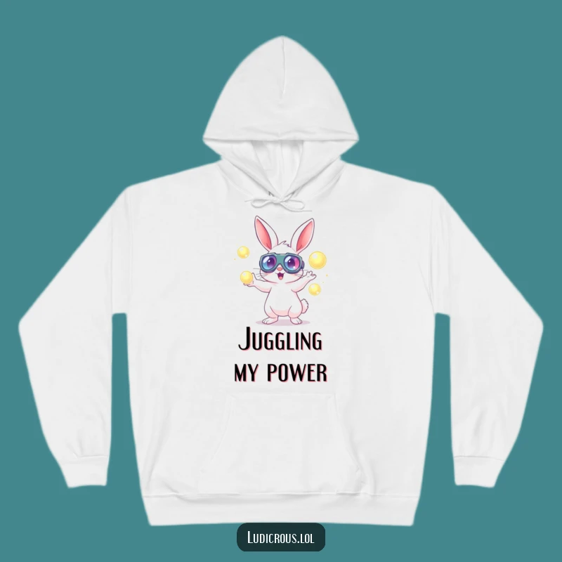 Funny Rabbit Goggle Juggler Hoodie - Cozy and Hilarious Sci-Fi Gift