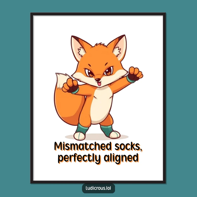 Funny Free Printable Wall Art: Dramatic Fox - Stylish Downloadable Decor for Any Space