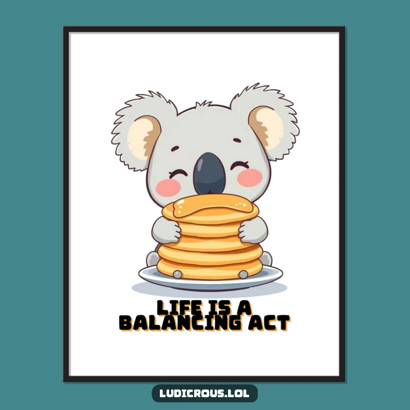 Free Printable Koala Pancake Art - Hilarious Downloadable Wall Decor for Any Room