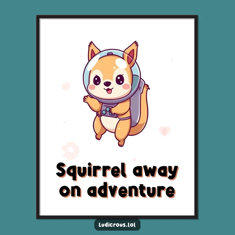 Free Printable Wall Art: Space Squirrel - Whimsical Downloadable Decor for Your Wall
