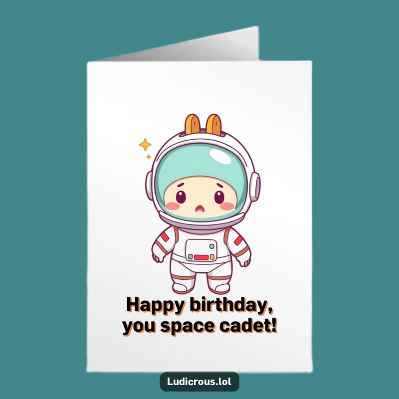 Free Printable Astronaut Birthday Card - Toaster Head Surprise, Downloadable DIY Gift!