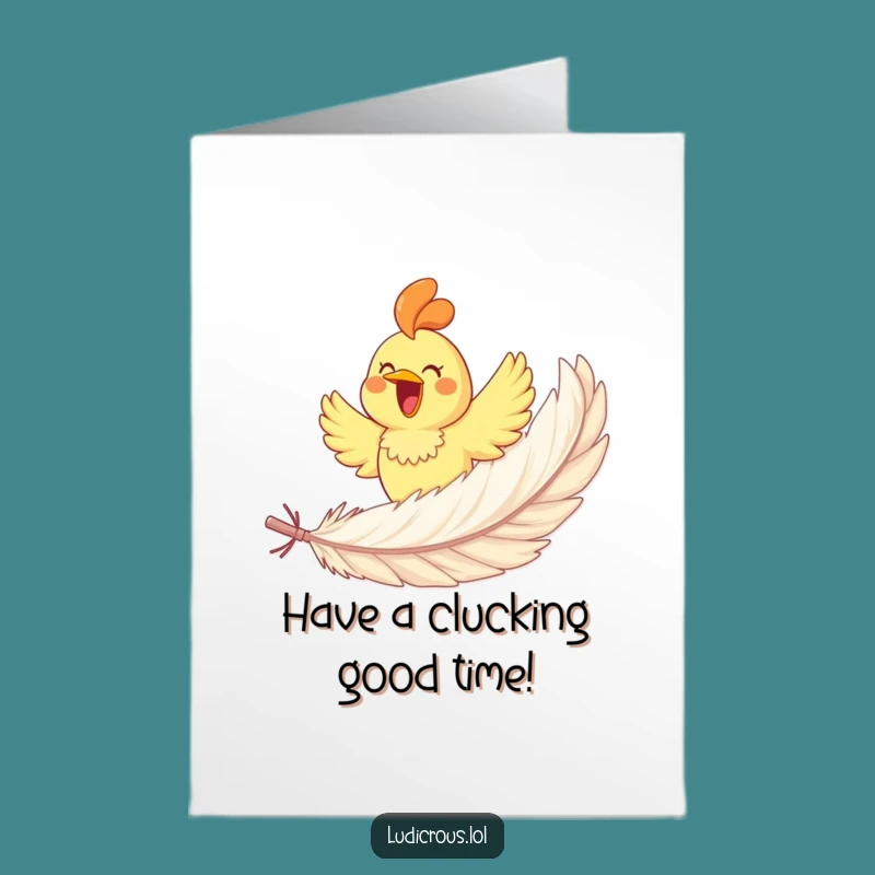 Free Printable Rubber Chicken Birthday Card: Funny Downloadable Gift for Fun Lovers