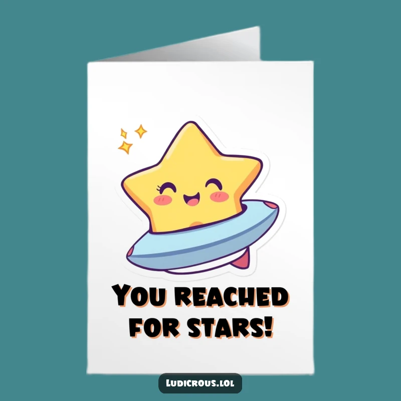 Free Printable Star Spaceship Congrats Card: Launch Your Celebration Downloadable Gift