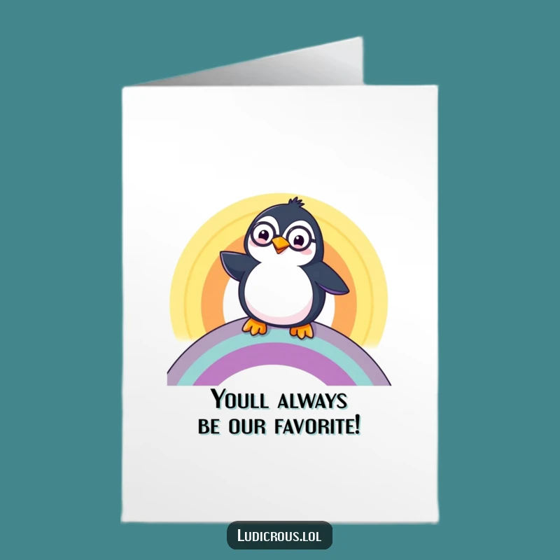 Free Printable Funny Penguin Monocle Congrats Card - Quirky Downloadable Gift