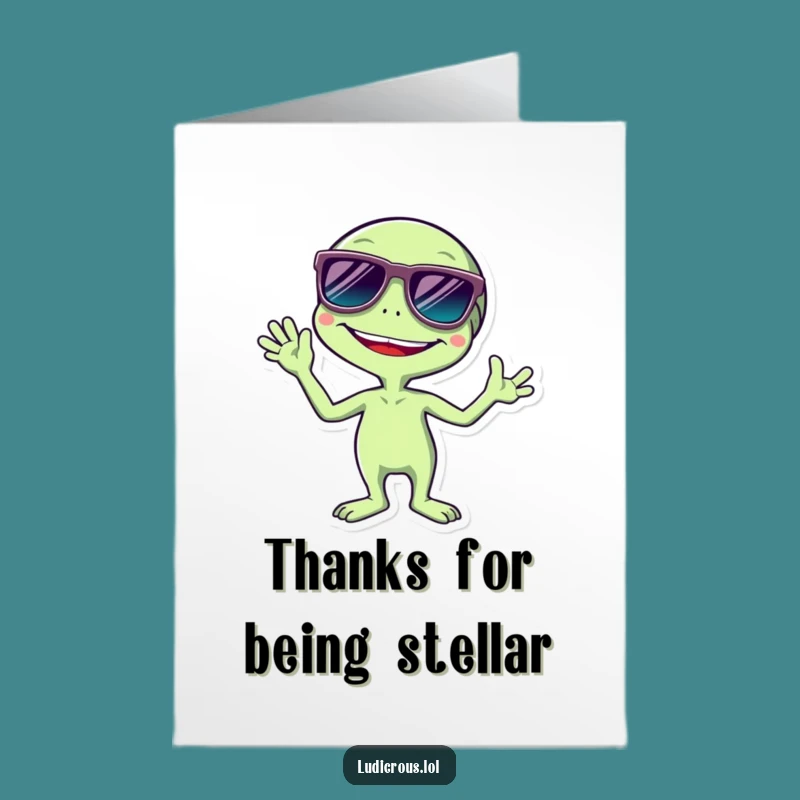Free Printable Alien Thank You Card - Giggling Galactic Thanks, Downloadable Gift!