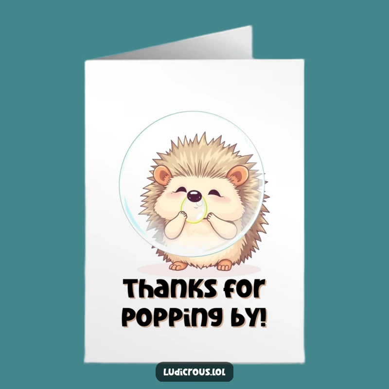 Thank You Hedgehog Card: Free Printable Downloadable for Expressing Gratitude with Humor