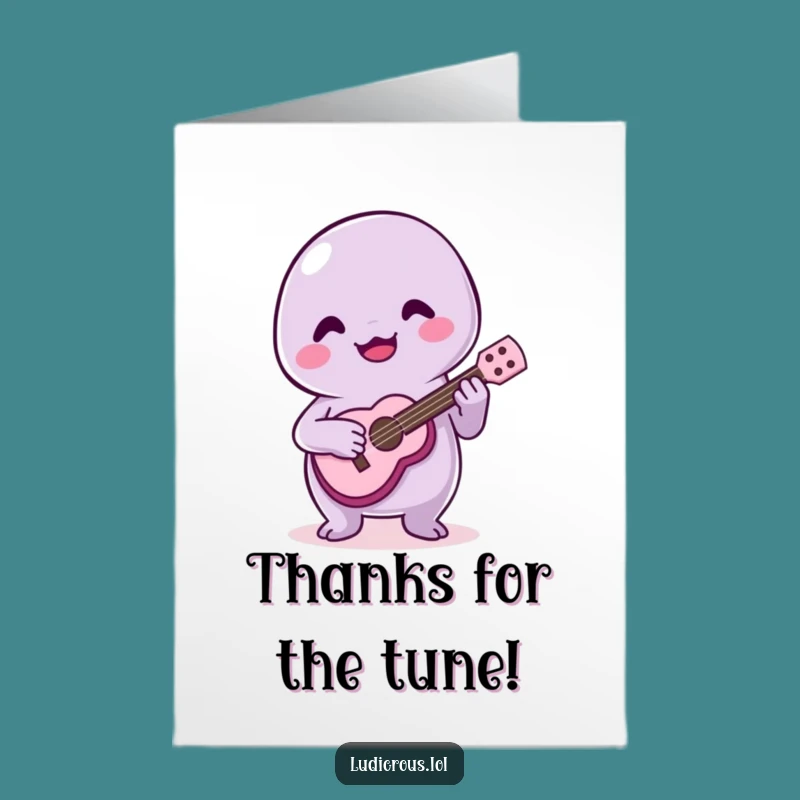 Free Printable Thank You Card: Slime's Thankful Tune - Quirky Appreciation