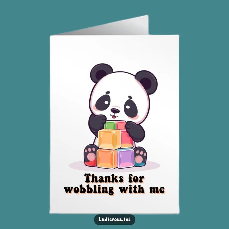 Free Printable Thank You Card: Panda Jell-O - Print at Home Fun