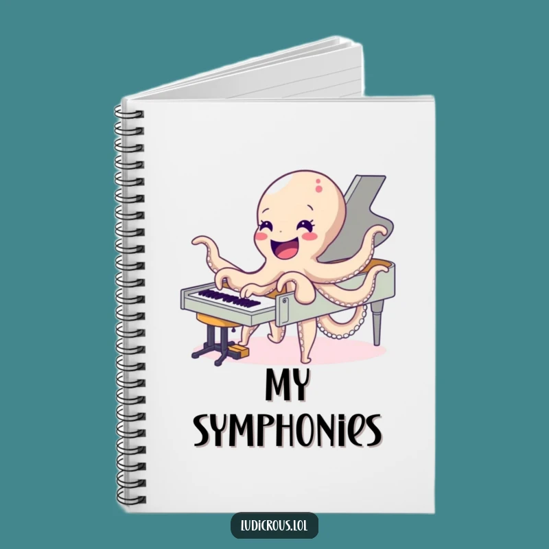 Funny Octopus Piano Notebook: Music Journal, Perfect Hilarious Gift for Writers!
