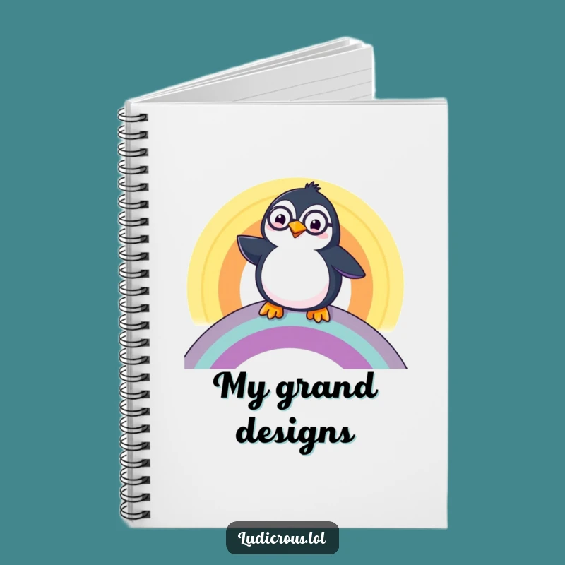 Funny Penguin Monocle Notebook: Jot Down Dapper Ideas, Hilarious Gift!