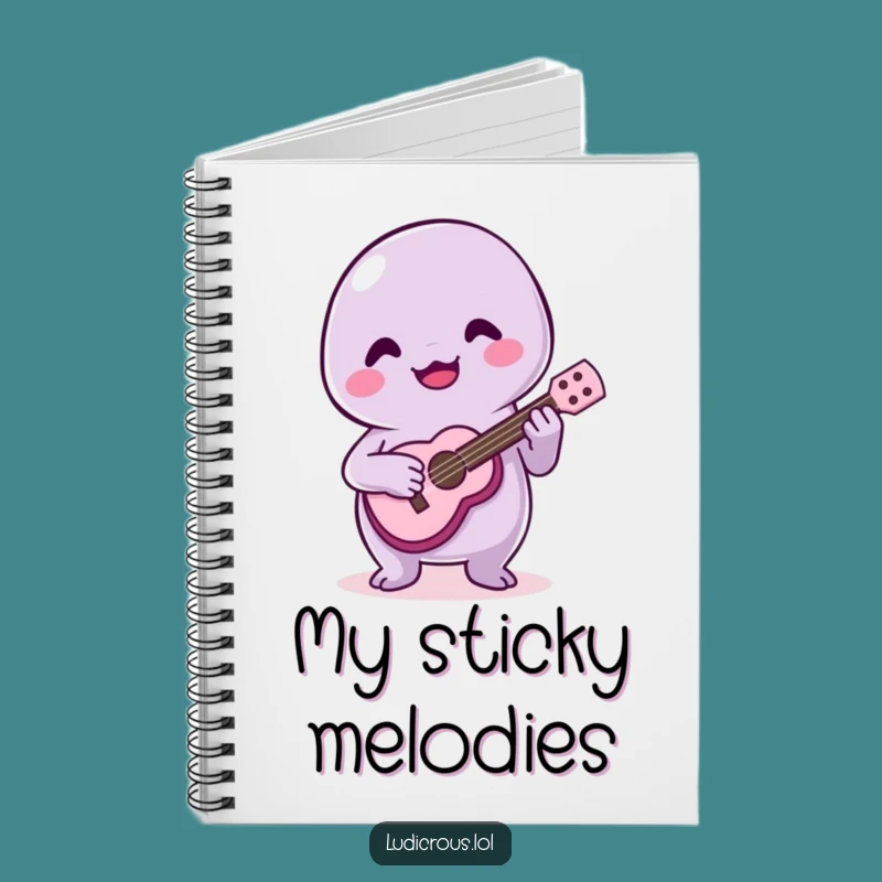 Funny Slime Ukulele Notebook: Jot Down Ideas with Off-Key Charm - Gift!